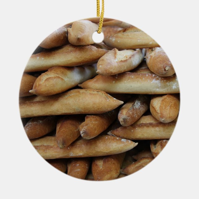French bread by ProvenceProvence Ceramic Tree Decoration (Front)