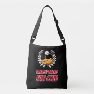 French Bread Fan Club Funny Foodie Humour Crossbody Bag