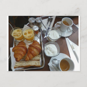 French breakfast postcard