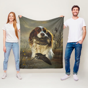 French Brittany , Art  Fleece Blanket
