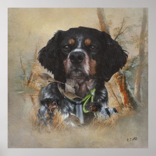 French Brittany, Bird Hunting Art  Poster