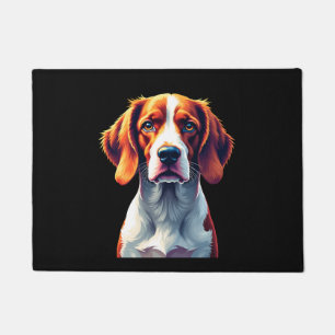 French Brittany Spaniel Mum Dad Dog Face Pop Art C Doormat