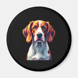 French Brittany Spaniel Mum Dad Dog Face Pop Art C Magnet