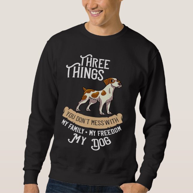 French Brittany Spaniel Puppies Owner Lover 1 Sweatshirt (Front)