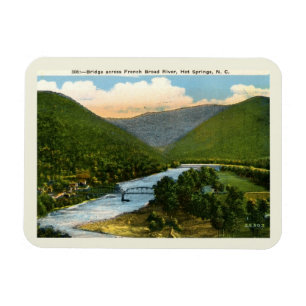 French Broad River, Hot Springs, NC Vintage Style Magnet