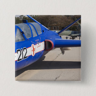 French Built Fouga Magister trainer 15 Cm Square Badge