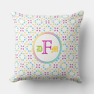 French Buldogs pattern Primavera Cushion