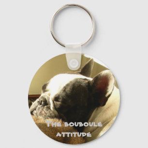 French Buledogue Attitude Key Ring