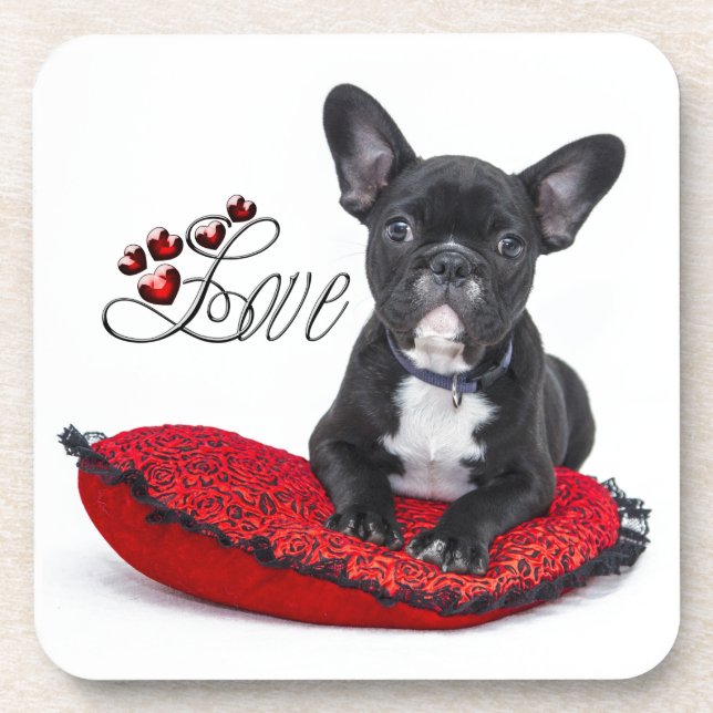 French Bull Dog - Frenchie - Love Coaster (Front)