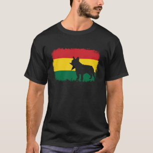 French bull dog Ghana Ghanaian flag frenchies bull T-Shirt