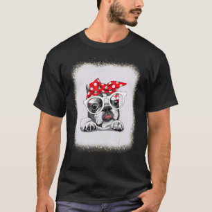 French Bull dog Love r Dad Mum Boy Girl Leopard Bl T-Shirt