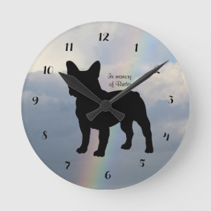 French Bull Dog Remembrance Wall Clock