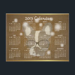 French Bulldog 2013 Calendar Christmas Postcard<br><div class="desc">Gold French Bulldog 2013 Calendar Christmas Postcard</div>