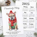 French Bulldog 2025 Calendar Dog Lover Christmas  Holiday Card<br><div class="desc">Looking for the perfect holiday card or gift for the dog lover in your life? Look no further than our adorable French Bulldog-themed collection! Featuring cute and festive designs, our cards and gifts are sure to bring a smile to anyone's face. Our holiday cards feature a variety of French Bulldog...</div>