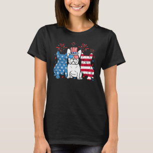 French Bulldog 4th Of July American Flag Dog T-Shirt