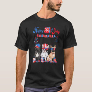 French Bulldog 4th Of July Frenchie Independence D T-Shirt
