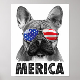 French Bulldog 4th Of July Shirts Merica Men Women Poster