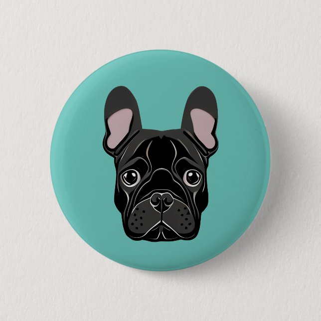 French Bulldog 6 Cm Round Badge (Front)