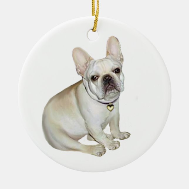 French Bulldog (A) Ceramic Tree Decoration (Front)