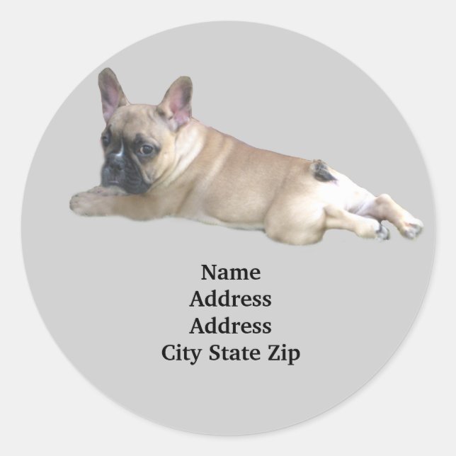 French Bulldog Address Label (Front)