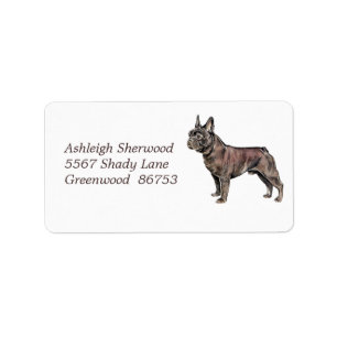 French Bulldog Address Label