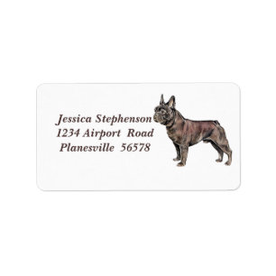 French Bulldog address label