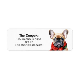 French Bulldog Address Return Address Label