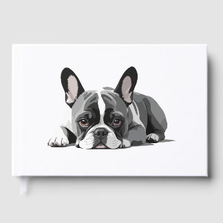 French Bulldog Adorable Cute Animal Sleeping Relax Guest Book