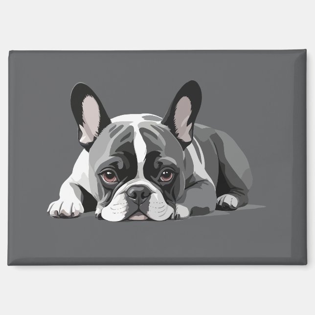 French Bulldog Adorable Cute Animal Sleeping Relax Magnet (Front)