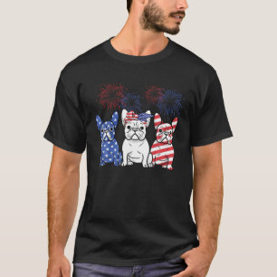 French Bulldog American Flag 4th Of July Independe T-Shirt