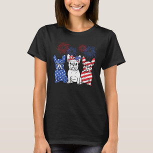 French Bulldog American Flag 4th Of July Independe T-Shirt