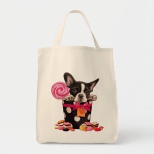 French bulldog and Candy Tote Bag