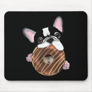 French Bulldog And Chocolate Doughnut  Mouse Pad
