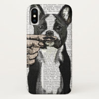 French Bulldog and Finger Moustache