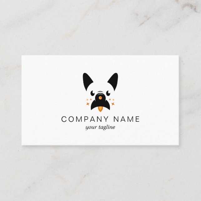 French Bulldog and Rocket Business Card (Front)