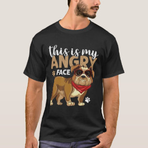 French Bulldog Angry Face Graphics Plus Size T-Shirt