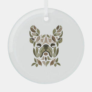 French Bulldog Art Glass Tree Decoration