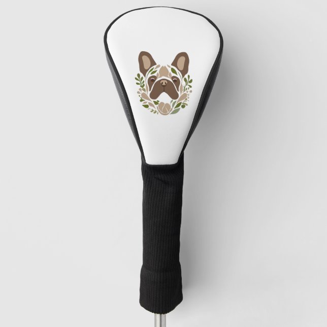 French Bulldog Art  Golf Head Cover (Front)