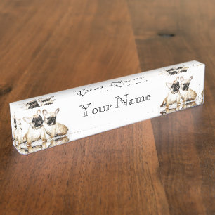 French Bulldog art Nameplate