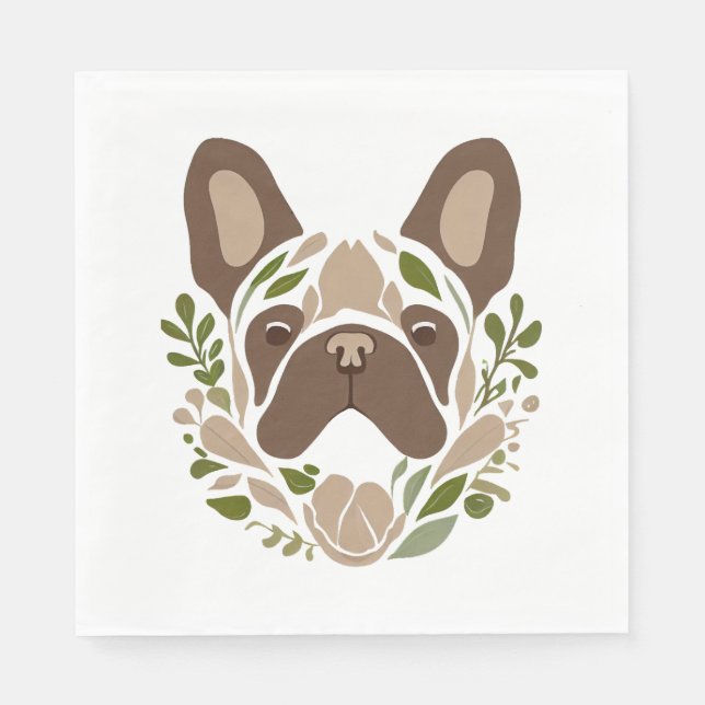 French Bulldog Art  Napkin (Front)