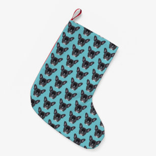 French Bulldog Art Portrait Small Christmas Stocking