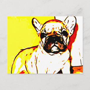 French Bulldog Art Postcard