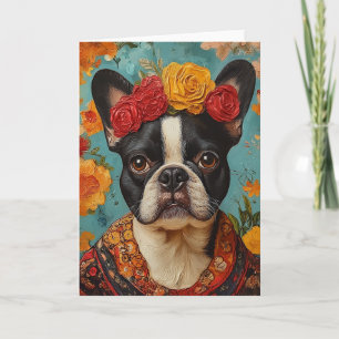 French Bulldog as Frida Kahlo Invitation