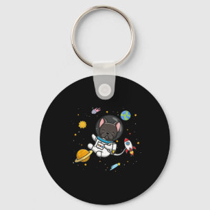 French Bulldog Astronaut  Key Ring