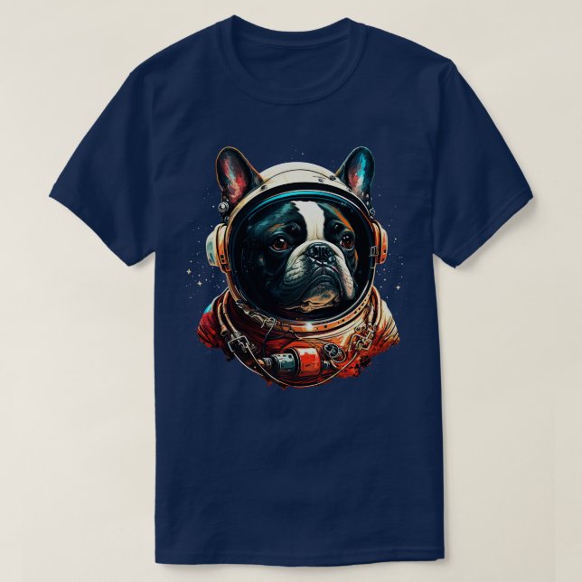 French Bulldog Astronaut T-Shirt (Design Front)