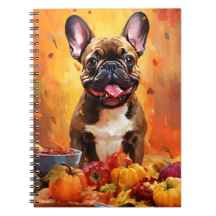 French Bulldog Autumn Thanksgiving  Notebook