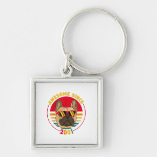 French Bulldog Awesome Gift For 2001 20th Birthday Key Ring