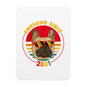 French Bulldog Awesome Gift For 2001 20th Birthday Magnet