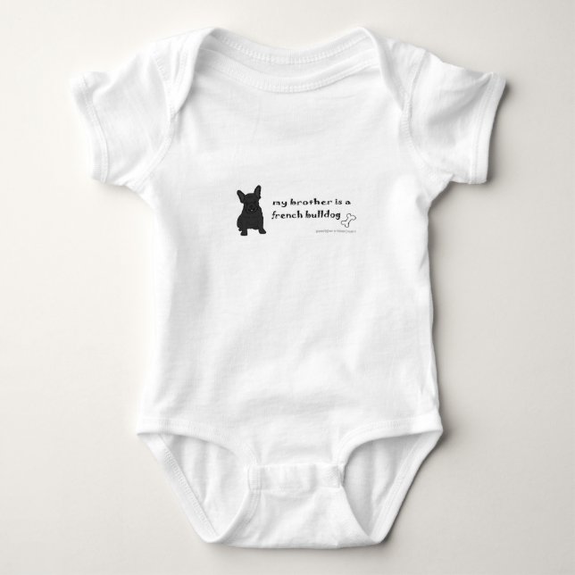 french bulldog baby bodysuit (Front)