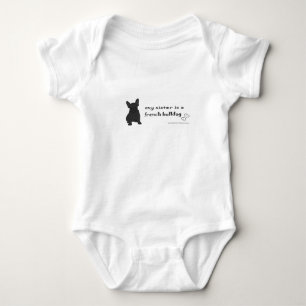 french bulldog baby bodysuit